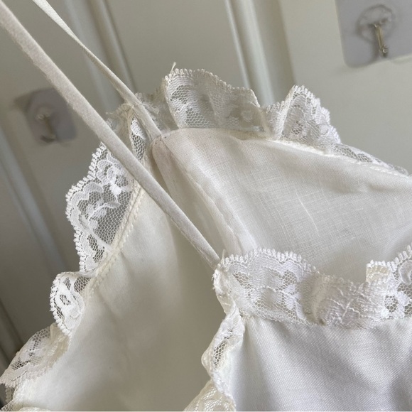 Vintage Candi Jones Dress Slip Lace Embroidered Long Maxi Cottage Prairie Size 7 - Picture 10 of 14